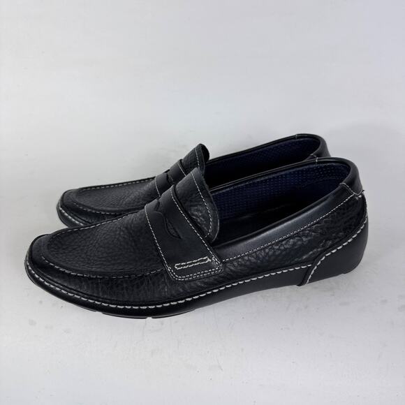 Cole Haan Penny Loafers Men\'s 7 Black Leather Slip-On Round Toe Casual Classic